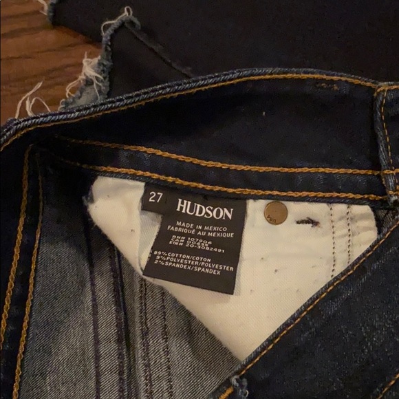 Hudson Distressed Raw Hem Jeans - Picture 3 of 4